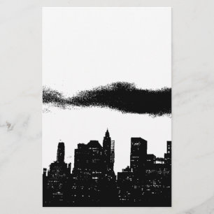 Papelaria Arte Pop Preto Branco NYC Nova York