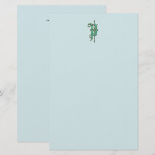 Papelaria Artisan Monogramas P Green Garden Feltrice Station