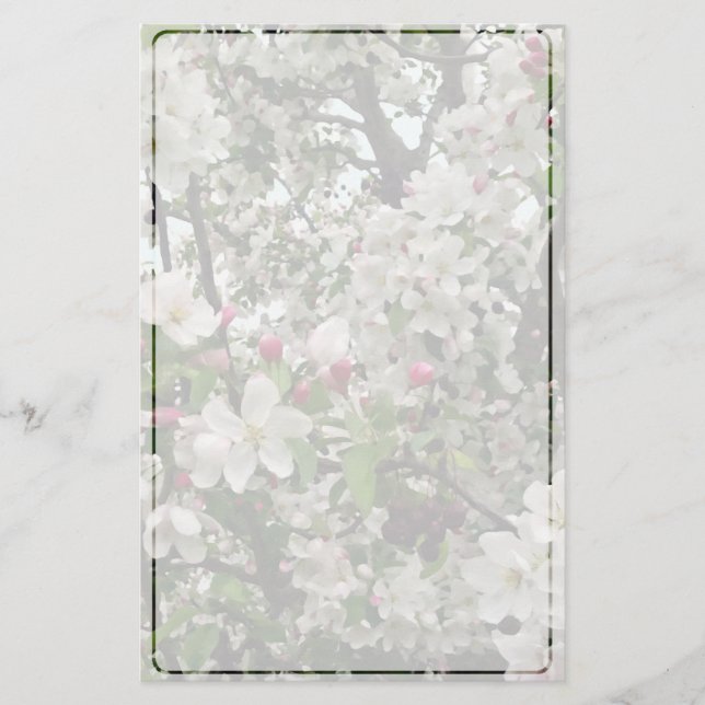 Papelaria Árvore de Maçã em Flor (Frente)