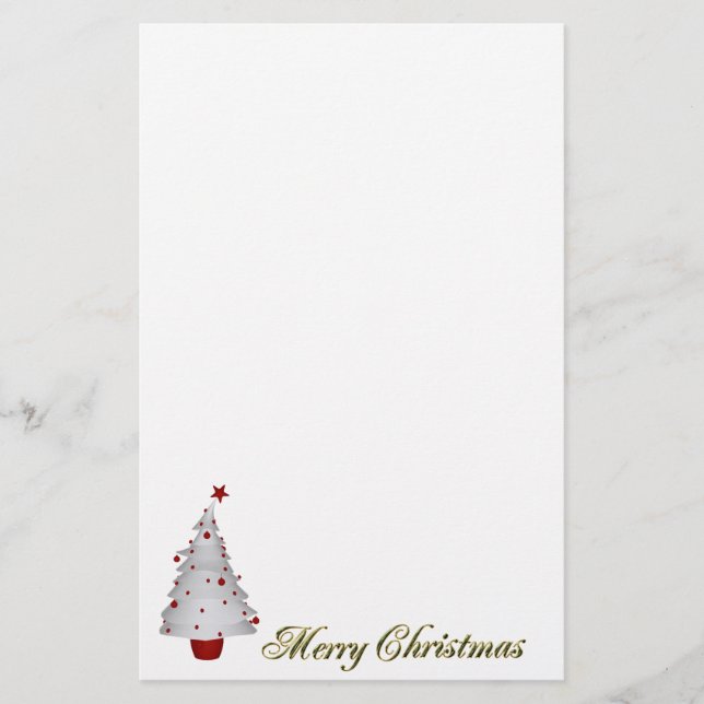 Papelaria Árvore de Natal e Feliz Natal (Frente)