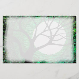 Papelaria Árvore e lua - verde