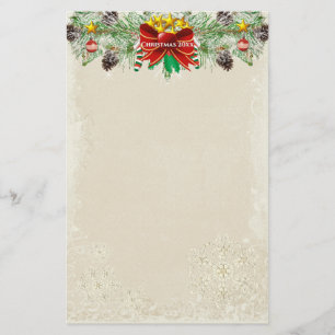 Papelaria Árvore Vermelha de Natal Stars Snowflake Garland