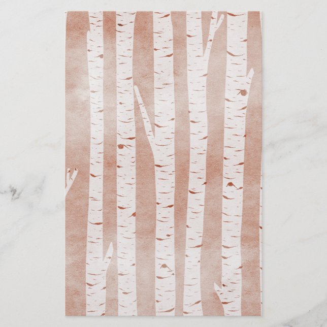 Papelaria Árvores de Aves Ilustradas (Frente)