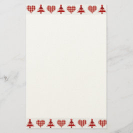 Papelaria Árvores e corações de Natal do artesanato