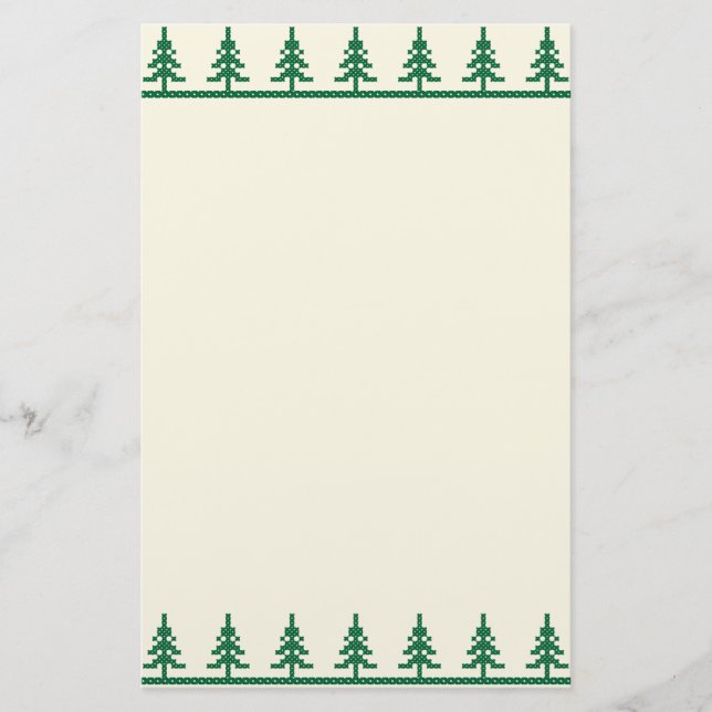 Papelaria Árvores-padrão do Natal (Frente)