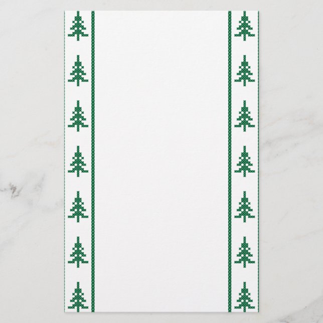 Papelaria Árvores-padrão do Natal (Frente)