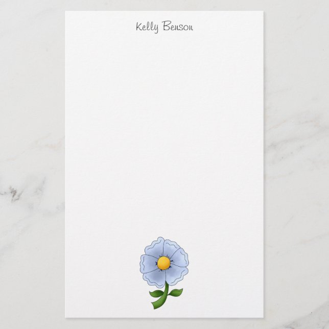 Papelaria As flores da mãe · Flor azul (Frente)