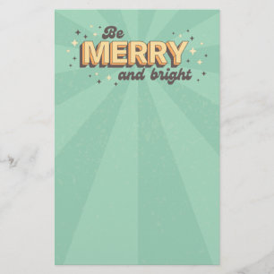 Papelaria As saudações de Natal são feliz e texto brilhante