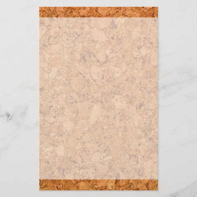 Papelaria Aspecto de Grãos de Madeira de Cortiça Natural (Frente)