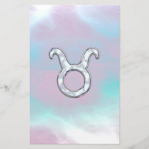 Papelaria Astrologia do zodíaco do Taurus da madrepérola