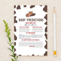 Atividade de Previsões para Chá de Bebê Cowboy Rod
