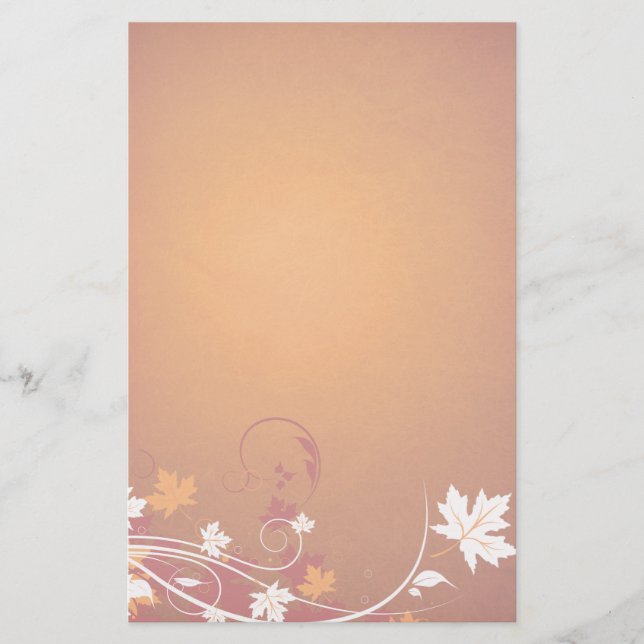 Papelaria Autumn Leaves Abstrato (Frente)