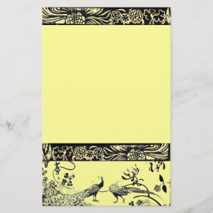 Papelaria AVES DE AMOR DE CASAMENTO preto e amarelo