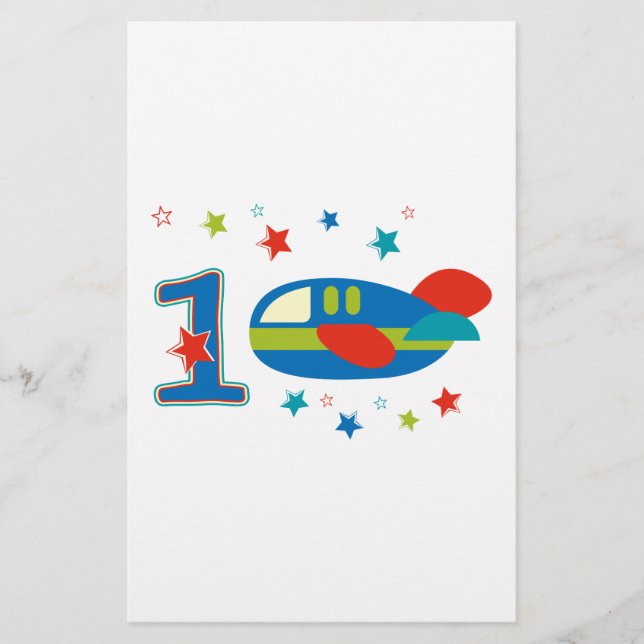Papelaria Avião primeiro aniversario (Frente)