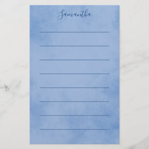 Papelaria Azul linhado adorável