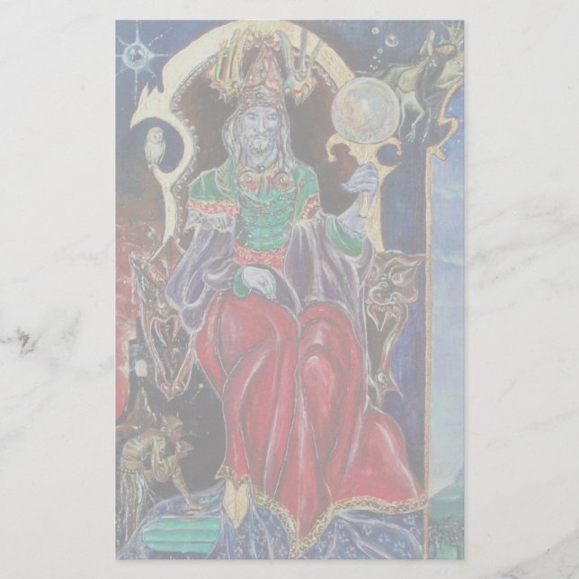 Papelaria Azul roxo vermelho de NEUROMANCER (Frente)