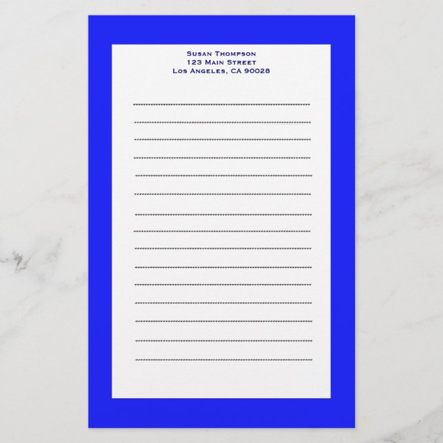 Papelaria azul simples (Frente)
