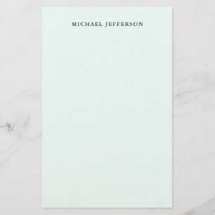 Papelaria Azul Simples Minimalista Moderno Elegante