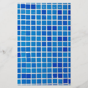 Papelaria Azulejo Mosaico Azul