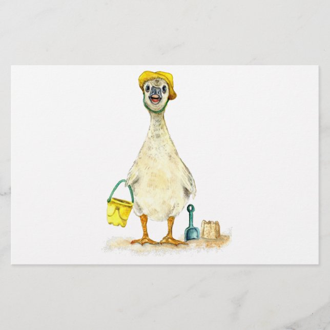 Papelaria Baby Gosling na praia (Frente)