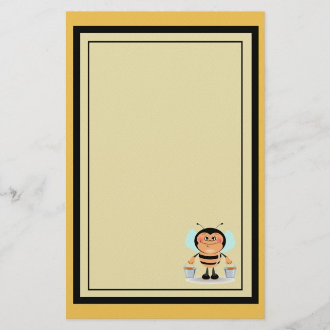 Papelaria Baldes de Mel com Carregando de Mel (Frente)