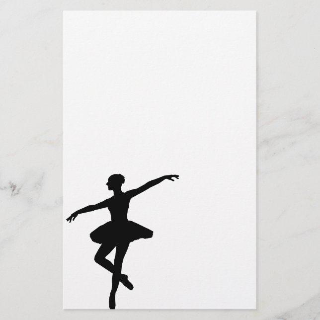 Papelaria Ballerina branca branca branca Balé simples (Frente)
