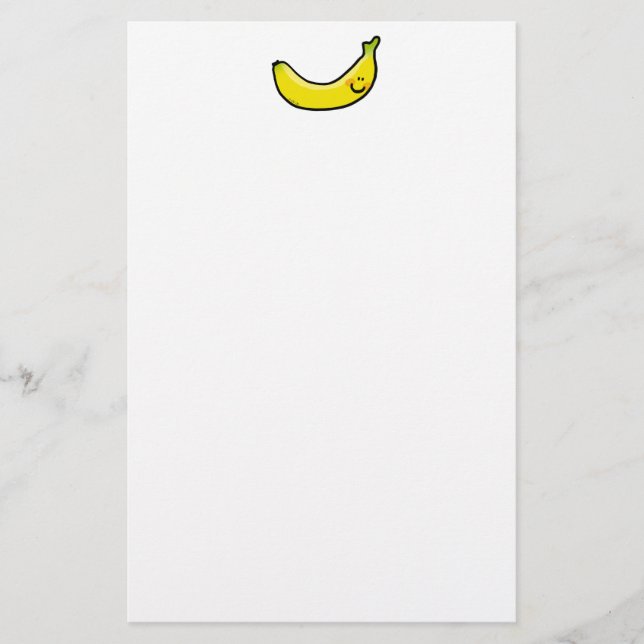 Papelaria Banana amarela engraçada (Frente)