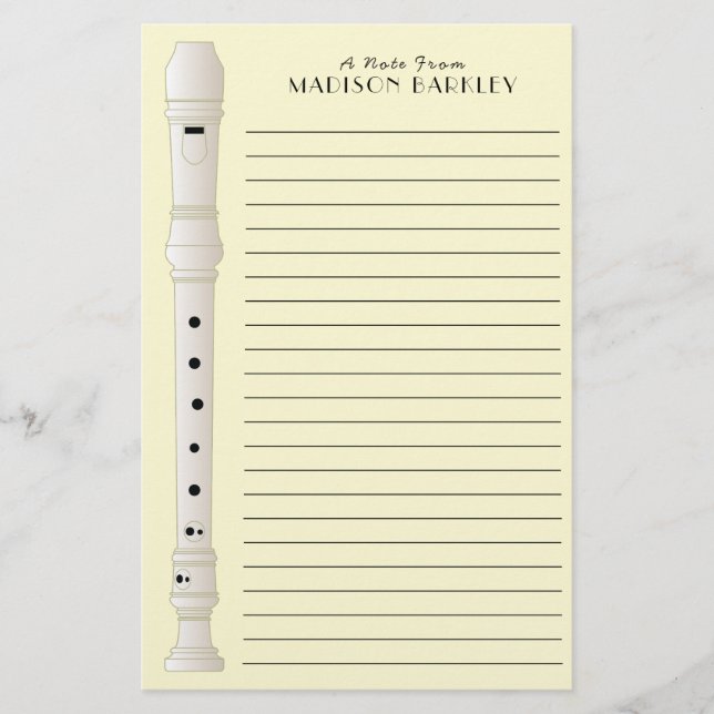 Papelaria Banda de Músicas em Gravador (Frente)