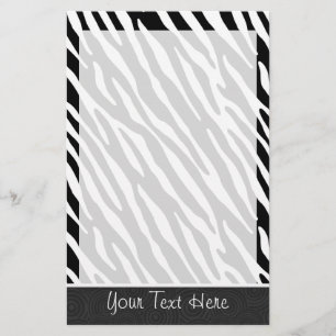 Papelaria Bandas de Zebra Pretas e Brancas