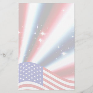 Papelaria bandeira americana orgulho brilho explosão