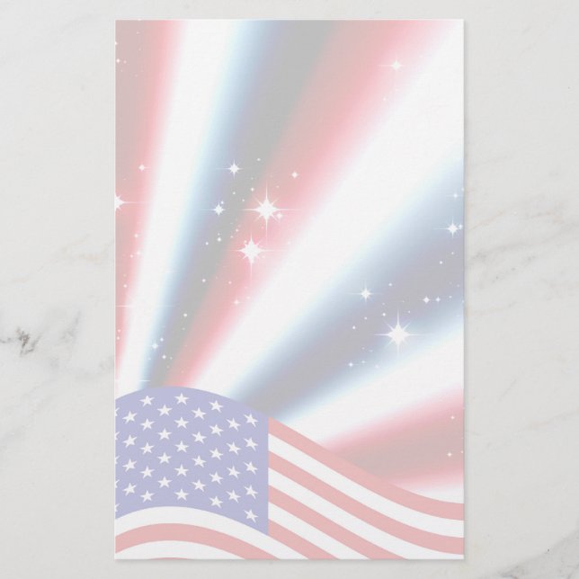 Papelaria bandeira americana orgulho brilho explosão (Frente)