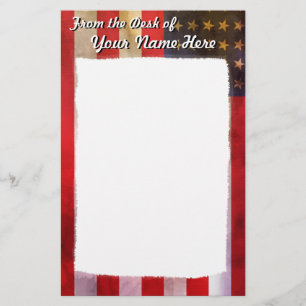 Papelaria Bandeira americana Textured Grunge