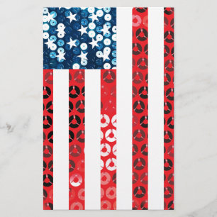 Papelaria bandeira americana vertical