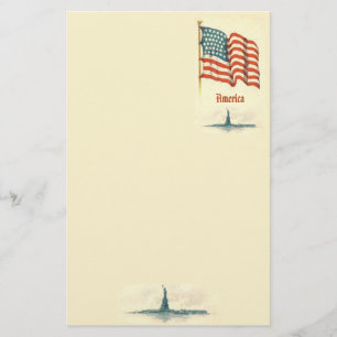 Papelaria Bandeira Americana Vintage