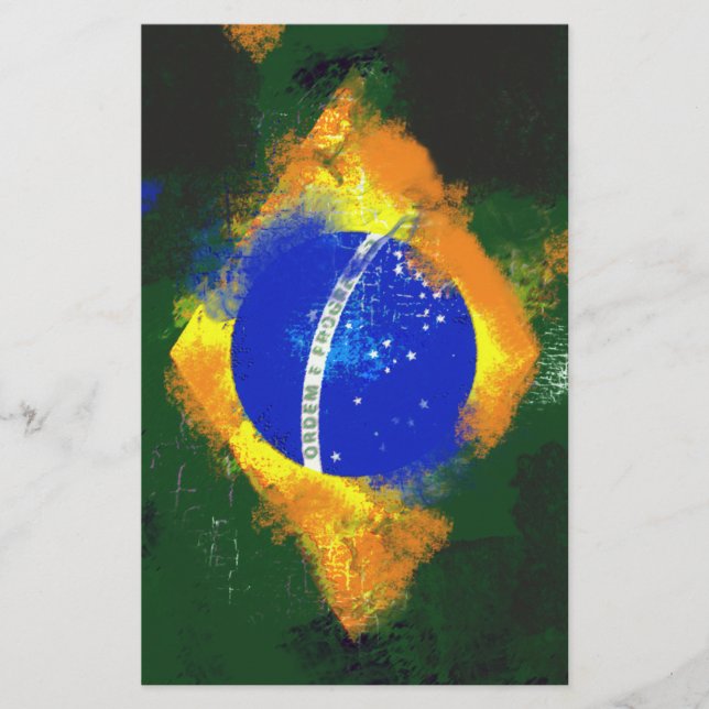 Papelaria Bandeira brasileira BR Brasil (Frente)