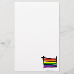 Papelaria Bandeira da escova do orgulho gay do arco-íris