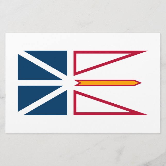 Papelaria Bandeira da Terra Nova e Labrador (Canadá) (Frente)