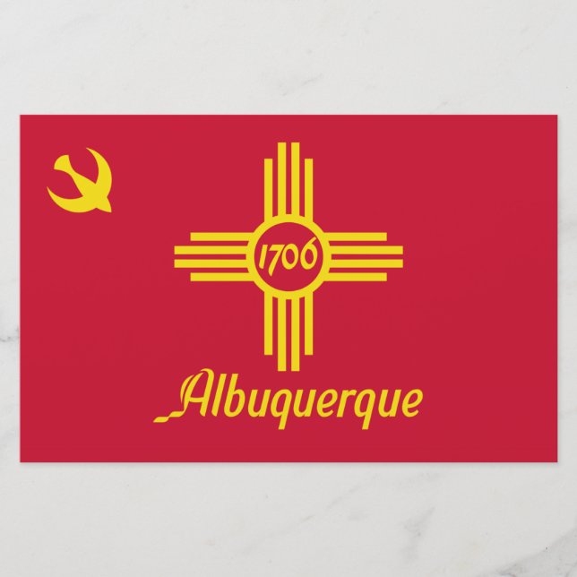 Papelaria Bandeira de Albuquerque (Novo México) (Frente)