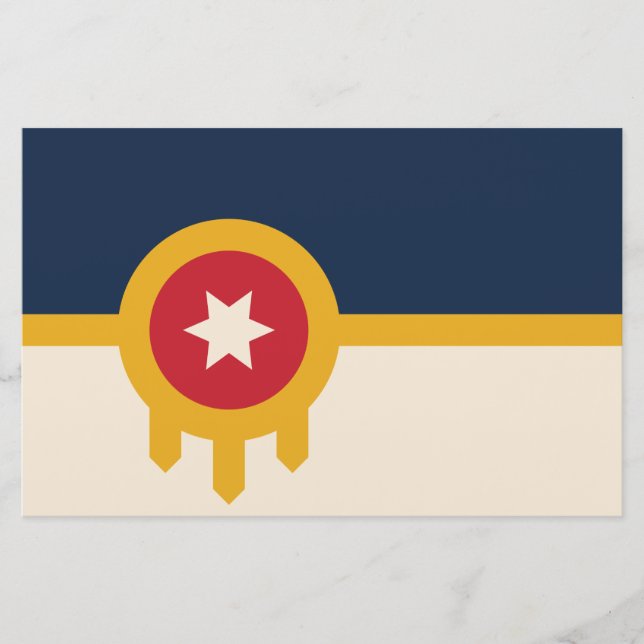 Papelaria Bandeira de Tulsa (Oklahoma) (Frente)