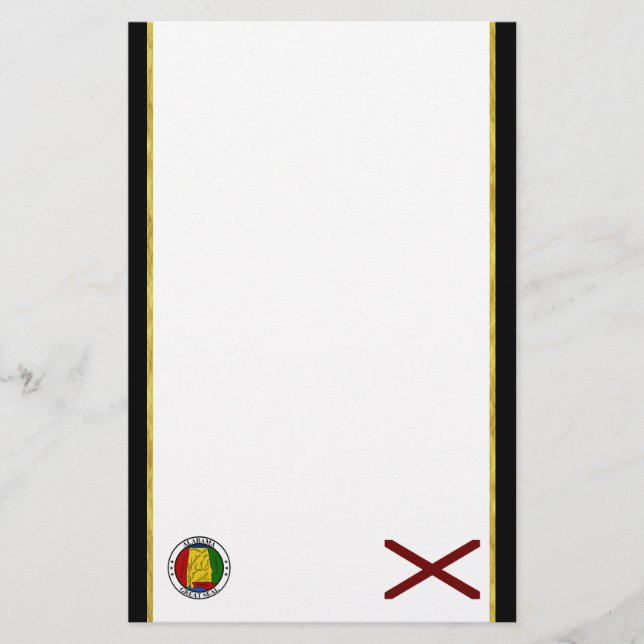 Papelaria bandeira do Alabama (Frente)