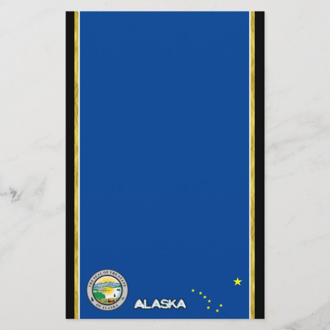 Papelaria bandeira do Alasca (Frente)