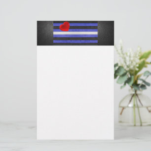 Papelaria bandeira do orgulho de couro SlipperyJoe's preta a