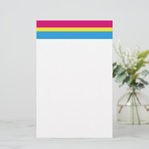 Papelaria bandeira do orgulho pansexual SlipperyJoe rosa âmb
