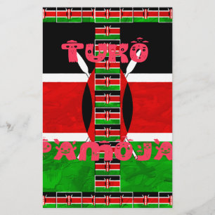 Papelaria Bandeira do Quênia: Tuko Pamoja - Design de Arte U