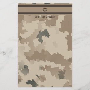 Papelaria Bandeira Israelense No Deserto Camo