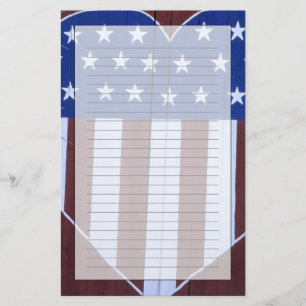 Papelaria Bandeira na forma do coração pintada no celeiro