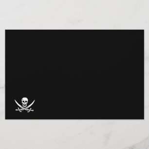 Papelaria Bandeira pirata de Jolly roger