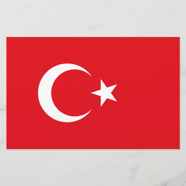 Papelaria Bandeira Turca (Turquia) (Frente)