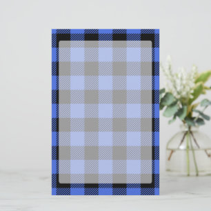 Papelaria Bandeja de Xadrez de Buffalo Blue & Black Lumberja