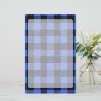 Papelaria Bandeja de Xadrez de Buffalo Blue & Black Lumberja